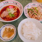 神戸餃子 橋本家 - ニンニクの芽と豚肉炒め定食