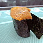 一鮨 - ばふんうに（おまかせにぎり）（６月-16）