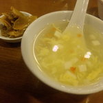 Renkouen - スープとザーサイ