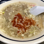 手打ちラーメン 森清 - 味変
      
      麻辣油と酢で酸辣湯風？