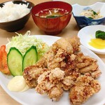 あらや食堂 - からあげ定食（ごはん大）