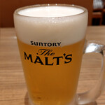 炙り牛たん 万 - 生ビール～☆