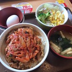 Sukiya - キムチ牛丼（並）ランチセット