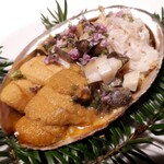 レフェルヴェソンス - ⚫「雲丹  毛蟹  鮑  ササニシキのリゾット  甘海老のソースアメリケーヌ  大徳寺納豆 」