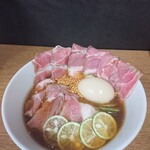 Ouja - 冷やしすだち蕎麦(トッピング盛りチャーシューx2)