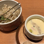 酒食彩宴 粋 - 茶碗蒸し、サービスナムル