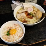 塩そば専門店 桑ばら - かに飯＋冷やし塩そば