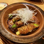 旬菜亭夢さき - アスパラ豚巻き。650円