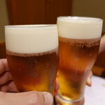 柳家錦 - 生ビールで乾杯♪