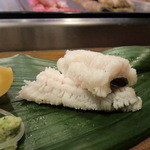 丸勘寿司 - あなごの湯引き。これ美味しい！