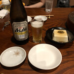 楓庵 - ビールとお通し