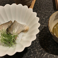 すし昇 - 鮑 のれそれ 肝ソース