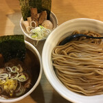 麺屋 たけ井 - つけ麺大（全部のせ）（上方から）