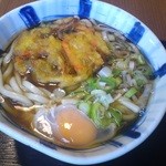 ふるせき庵 - 野菜かき揚げうどん＋生玉子