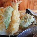 農家食堂 神明そば 慶 - 海老野菜天