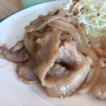 Kuuchan Shokudou - ランチ　しょうが焼き・コロッケ・ポテサラ・味噌汁・ご飯・アイスコーヒー¥500
