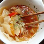 農家直営レストラン カゴンマルシェ - ミネストローネ風スープ