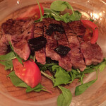 千ふく - 牛ステーキ、ポルチーニ・バルサミコソース