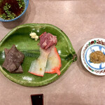 鮨処 多田 - アテ 鯨とあけがらし