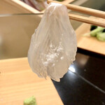 鮨処 多田 - 造り アマテカレイ塩パラ リフト