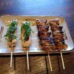 Yakitori Yaen - ササミ梅しそ&鶏皮