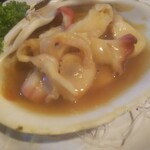 刺身居酒屋 なか善 - 活きホッキ貝の浜焼き