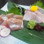 満月いぶき 横浜鶴屋町 - ホッケとクエの刺身