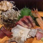 大衆割烹 善甚 - 刺身盛り合わせ２　1400円ちょい