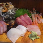 大衆割烹 善甚 - 刺身盛り合わせ３　1400円ちょい