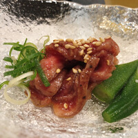 鉄板焼き 華粋 - 冷前菜の和牛タタキ＾＾