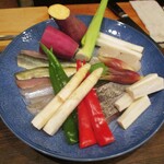 旬彩 天ぷら 心来(しんら） - 本日の素材。