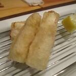 旬彩 天ぷら 心来(しんら） - ホワイトアスパラ。