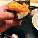 鮨 おおが - バチコとお餅の海苔巻き