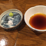 蕎麦　もり木 - 蕎麦がきの薬味。