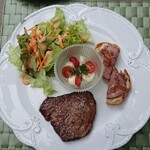 カフェ ラベイユ - ランチセット ミニステーキ