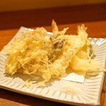 蕎麦 ろうじな - えびと旬野菜の天ぷら
