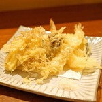 蕎麦 ろうじな - えびと旬野菜の天ぷら