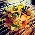 ■Carpaccio of fresh fish sent directly from the farm and dozens of kinds of vegetables Vinegar jelly