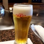 ステーキ屋 扇 - 生ビール、ぉ変わりしちゃった