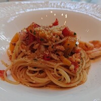 マレッタ - 小海老とパプリカのオイルパスタ