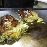 いちぜん洋食 - 台付きそば入りイカ天（６８０円）と台付きそば入りチーズ（７３０円）