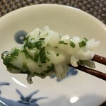 中華料理 信悦 - アオリイカ紫蘇炒め1,500円