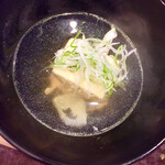 鳥田中 - すっぽん汁でした　すっぽんだけでこれだけ美味しい出汁が取れるとは凄い！