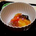 にい留 - ジュンサイとフルーツトマト加減酢で一息