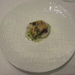 ロルキデ　ブランシュ - 地物天然クエのロースト 生海苔とカボスのポトフ仕立て