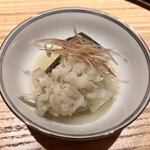 草庵　田なか - 【蒸し物】鱧、茗荷、玉ねぎ出汁様