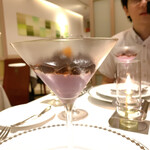 レストラン ヒロミチ - 紫芋とコンソメのジュレ、ウニも