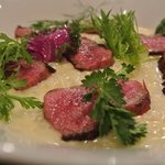 スモールワンダーランド - 【2012.5.26】わさびと筍のリゾット 熊本産馬のハラミ添え