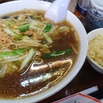 北京亭 - 肉野菜麺＋半炒飯
