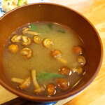 Shinodaya - なめこと豆腐の味噌汁。トロットロ感が嬉しい